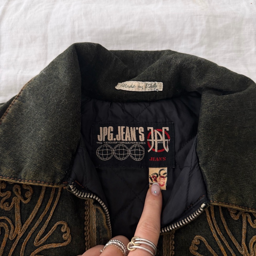 Jean Paul Gaultier Washed Embroidered Denim Jacket - Picture 2 of 8